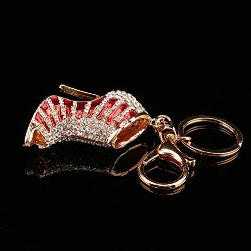 Fdit High Heel Keychain Keychain Rhinestone Crystal High Heel Shoe Lady Gift Stiletto Enamel Gold Pendent Key Purse Bag Keyring Chain