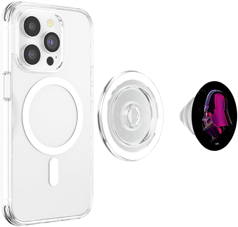 Star Wars Darth Vader Hot Pink Profile PopSockets MagSafe PopGrip for iPhone