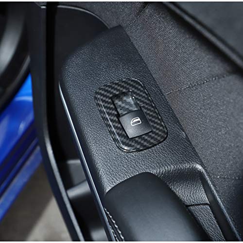 Window Lift Switch Power Window Control Regulator Button Embellishment Trim for 2011-2025 Dodge Charger Durango, for 2010-2017 RAM, Interior Accessories ABS ABS Carbon Fiber 4pcs
