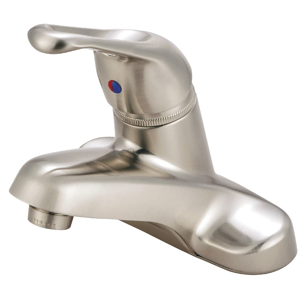 Kingston Brass GKB518LP Wyndham Tek Döngü Saplı 10 cm Merkezli Lavabo Bataryası Açılmamış Saten Nikel
