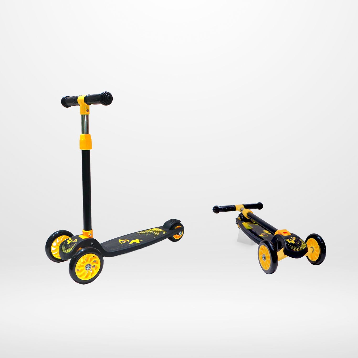BeyBee Superhero Lightweight Foldable Kick Scooter for Kids|Skate Scooter with 4 Level Height Adjustment|Wide Deck for Easy Balance|PVC Coated Scratchproof Wheels|Max User Weight - 50 Kg (Black) (B0D3C32122) Amazon Price History, Amazon Price Tracker