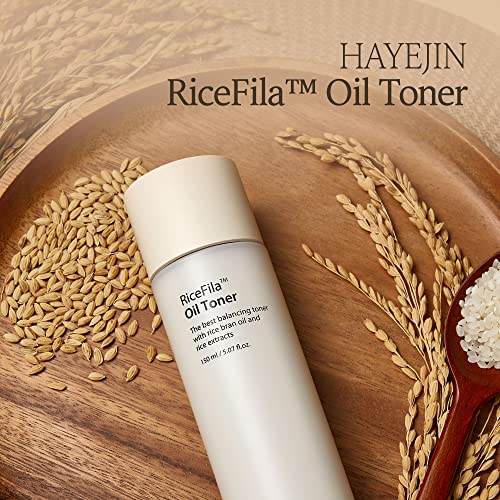 Hayejin Ricefila Facial Oil Toner, Gluten Free Hydrating Toner For Oily Skin W/Rice Bran Extract, Niacinamide & Hypoallergenic Formula, Korean Skin Care Dry Skin Toner For Face (150Ml, 5.07 Fl Oz) #TOP1