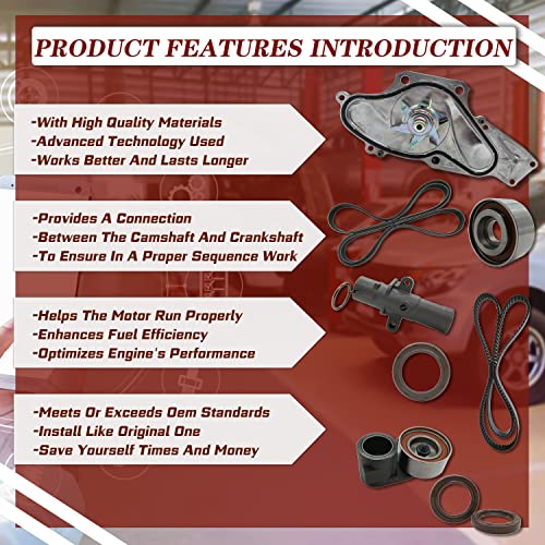 Denakete Tkh-002 Car Timing Belt Kit With Water Pump For Honda Accord, Odyssey, Pilot, Acura V6 Engine #TOP6