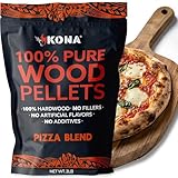 Kona Pizza Blend Wood Smoker Pellets, 100% Natural Hardwood - Rich Smoky Flavor - Ideal for Pizza Ovens, Smokers, and Smoker Tubes - 2 Pounds