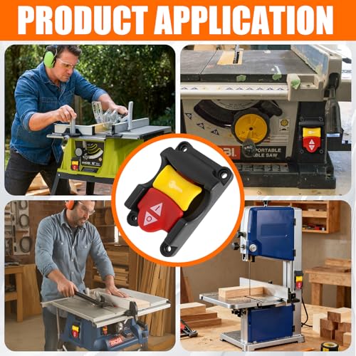 Table Saw Switch Replacement Compatible with Ryobi and Craftsman, Paddle On/Off Switch for Table Saw 125V/250V - Thumbnail 7