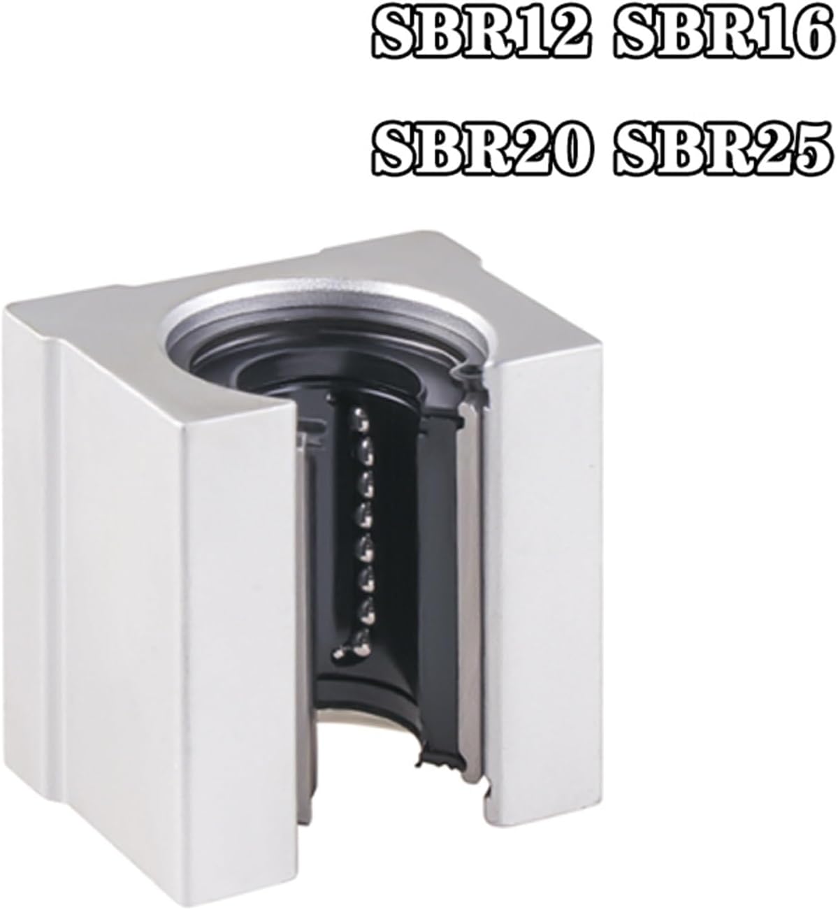 4PCS/LOT SBR10UU SBR12UU SBR16UU SBR20UU SBR25UU 12mm 16mm 20mm Linear Ball Bearing Block for Router Linear Guide Rail(SBR20UU)