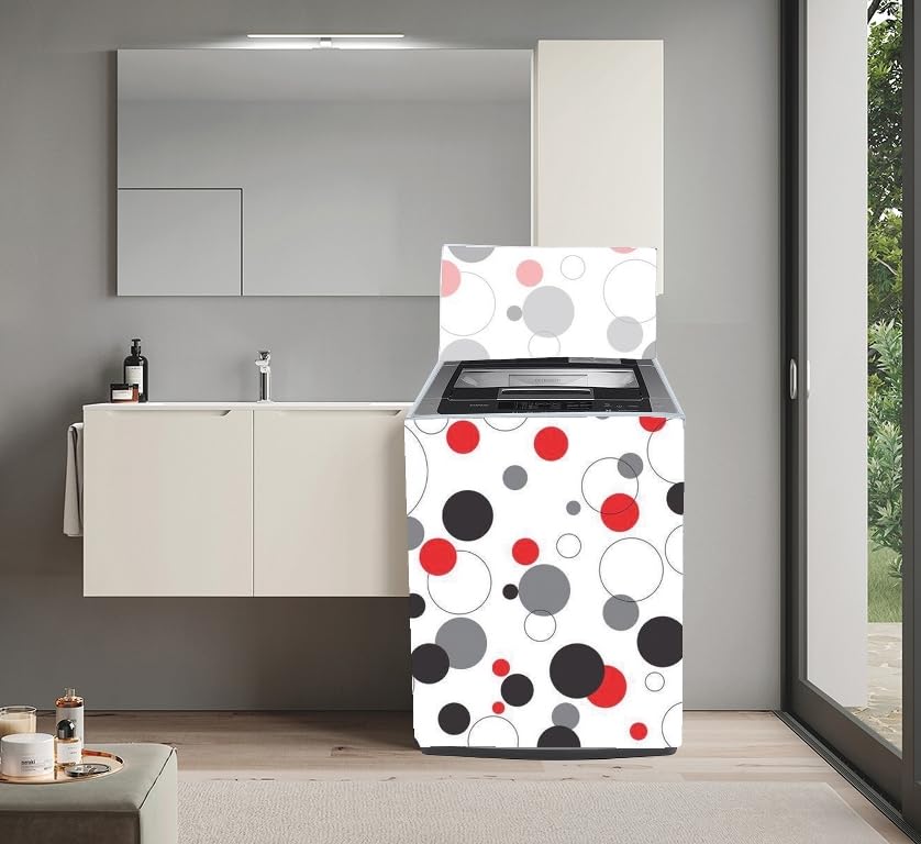 Image of Fully Automatic Top Load Washing Machine Cover Suitable For Samsung, Lg, Godrej, Whirlpool 6.5Kg, 7Kg, 7.5Kg, 8Kg, 9Kg, 10Kg, 11Kg (58Dx60Wx94H), Waterproof Cover, White.