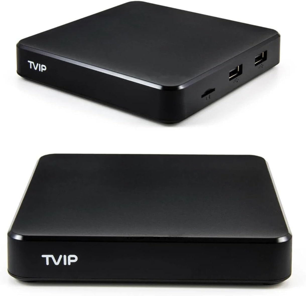 Rear and side view of Meentek TVIP 705 showing HDMI, Ethernet, USB, and MicroSD ports