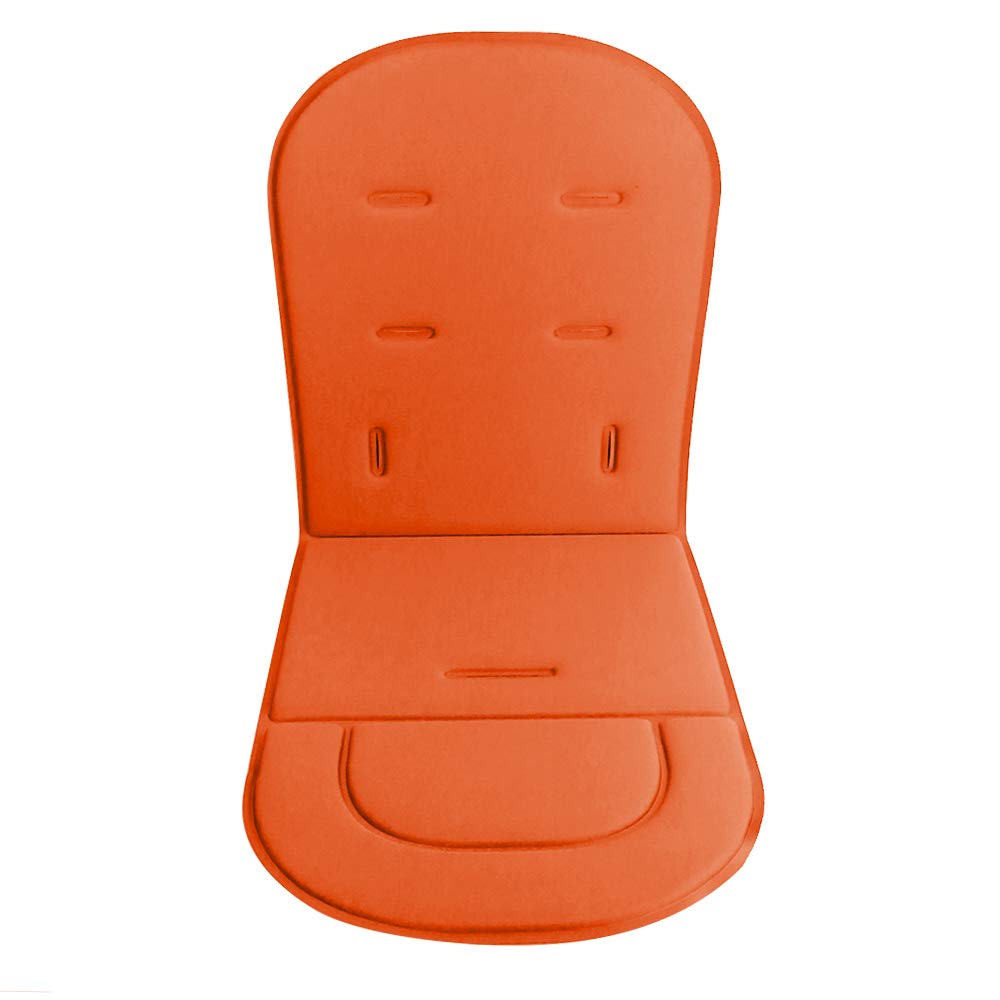 Baby Stroller Cushion Liner Mat Pushchair Pad Car Seat Mat Universal Cover Protector Breathable Soft (Orange)