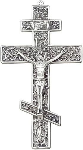 Trinity Church Supply Crucifijo griego ortodoxo acabado corpus religioso colgante cruces decoración de pared, 8.5 pulgadas de altura