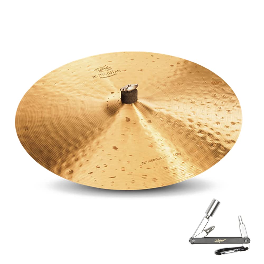Zildjian K1119 22" K Constantinople Ride Low Cast Bronze Cymbal Dark Sound With ZKEY