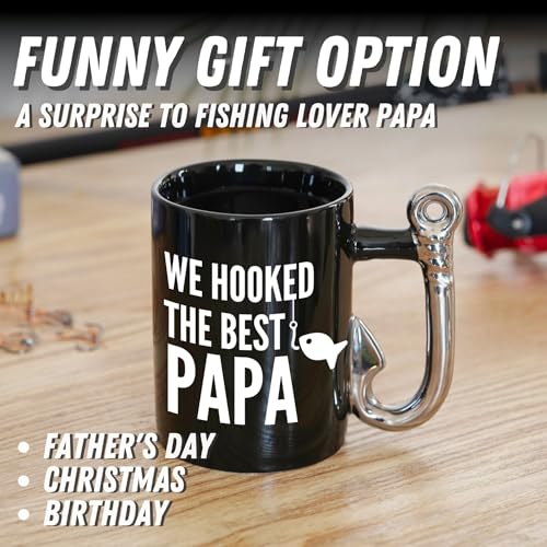 Onebttl Papa Gifts Fishing Coffee Mug 13.5oz miniatura 3