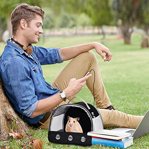 ZUKEY Small Animal Carrier Bag, Portable Guinea Pig Carrier for 2, Hamster Cage, Bird Rat Guinea Pig Squirrel Carrier, Clear - Image 16