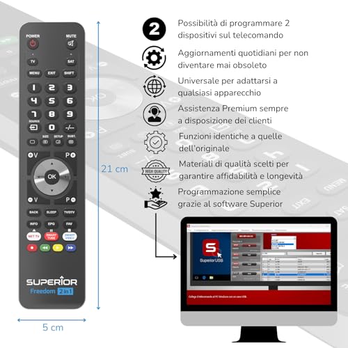 Superior Telecomando Tv Freedom 2in1 - 2