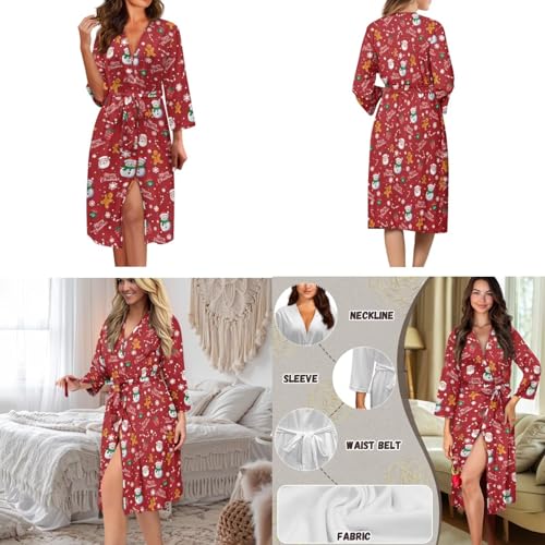 Couple Pajamas Couple Pjs Matching Sets Longsleeve Nightgown and Pajamas for Bedroom Holiday4