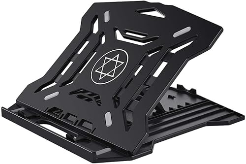 QUUL Laptop Stand for Desk-ElevatingStand for Desk Organizer,Aluminum Cooling Computer Stand with Swivel Base,Compatible with 11to 17inch Laptop,
