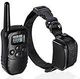 Paws & Pals Shock Collar for Dogs - Safe w/Adjustable Intensity, Waterproof, Electric Re-Chargeable Best for S/M/L/X-Large Dog Bark Remote Control Training Collar | Up-to 330 Yards, LCD, 100LV, 1 Pack