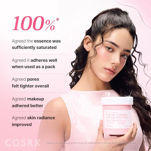 Image of COSRX OneStep Original Peptide Collagen Lifting Glow Pad, 100 Pads, Improving Elasticity, Plumping Toner Pads with Peptide, Collagen, Niacinamide & Anti-Aging Care, Korean Skin Care