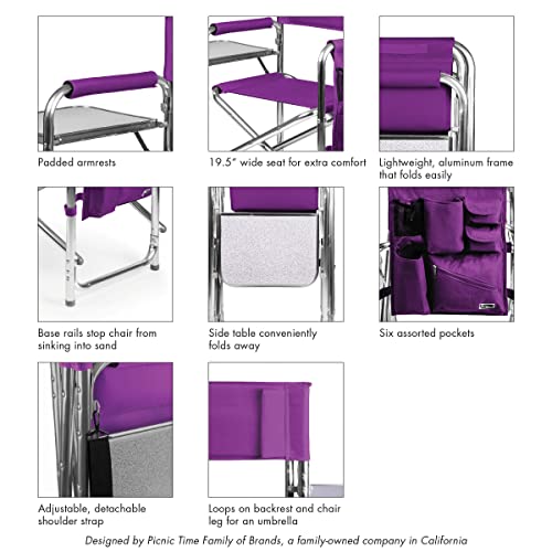 Image of Picnic TIME NFL Unisex-Adult NFL Sports Chair with Side Table, Beach Chair, Camp Chair for Adults