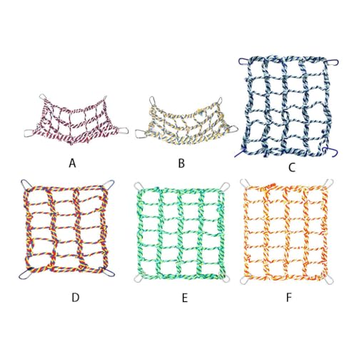 Hi.FANCY 2 pacotes/lote algodão natural escalada net pássaro brinquedo com ganchos de aço inoxidável