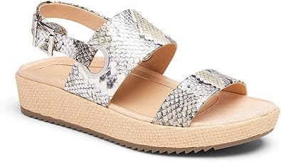 Vionic Womens Louise Platform Sandal - Ladies Flatform Sandals Concealed Orthotic Support