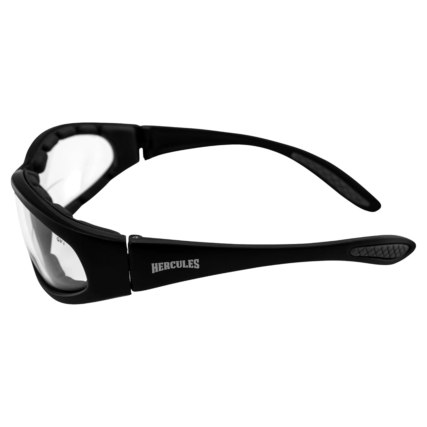 Global Vision Hercules Bifocal Motorcycle Safety Glasses Sunglasses 3 Pairs Padded Black Frames Clear Smoke & Yellow Lenses +2.0 Magnification Z87.1