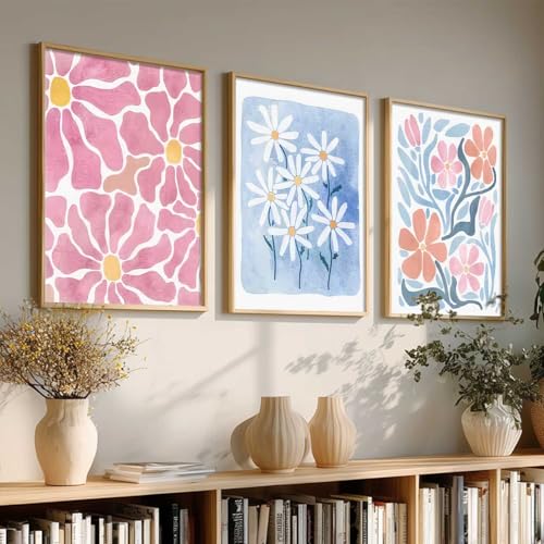 Image of kotart Painting Boho Wall Art Home Decoration Paintings With Frame For Living Room Bed Room Hotel Wall Decor Digital Reprint Set of 3 (19X25 inch)