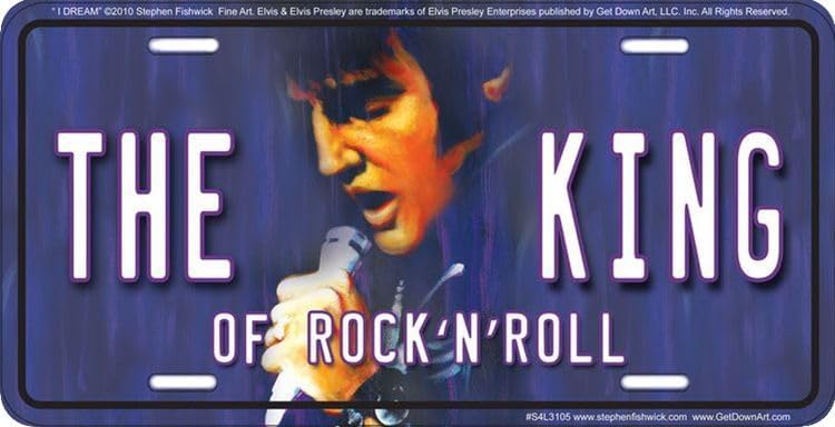 Signs 4 Fun Parody License Plate - Elvis the King - 12” x 6” Decorative License Plate Wall Decor - Decoration Plate Man Cave + Garage - Made in The USA image 5