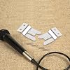 ELEOUTI 4pcs Metal Microphone Hook Clips for Radios with Screws Mic Hanger for Handheld Mics #3