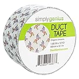 Simply Genius (Single Roll) Patterned Duct Tape Roll Craft Supplies for Kids Adults Colored Duct...
