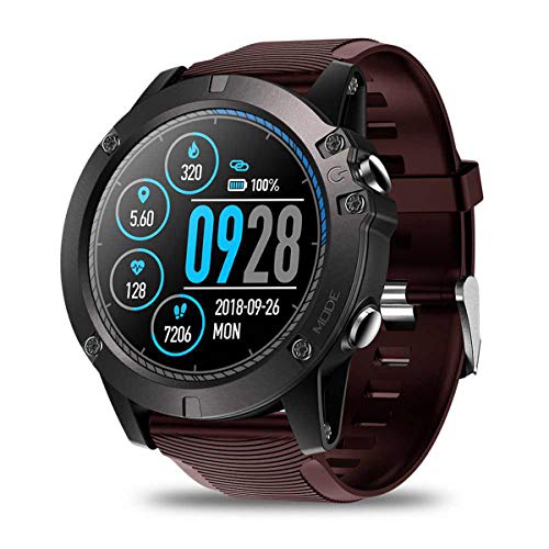 1,3-Zoll-IPS-Touchscreen-Smartwatch Männer Echtzeit-Wetter Optische Pulsuhr Tracking Sports Smartwatch, Rot