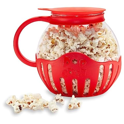 Healthy Popcorn Maker with Borosilicate Glass Cover