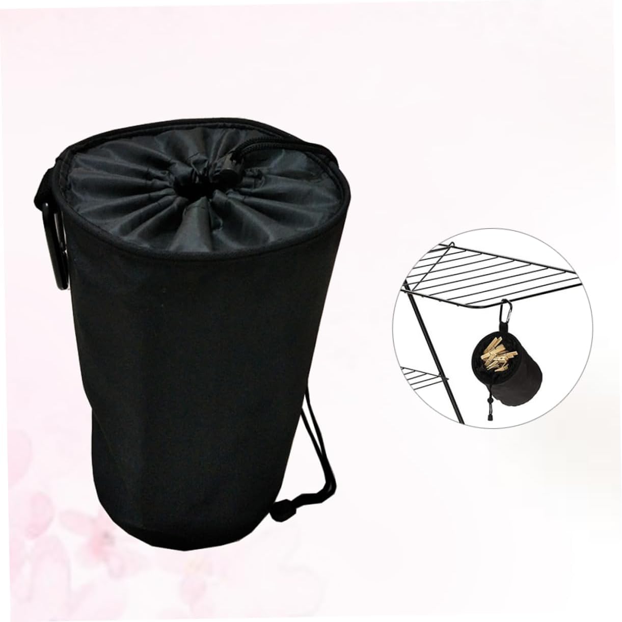 Alipis Oxford Cloth Waterproof Hanging Clothes Bag Dustproof Storage for Clothespins Easy to Attach 7.1 Diameter 11 Height