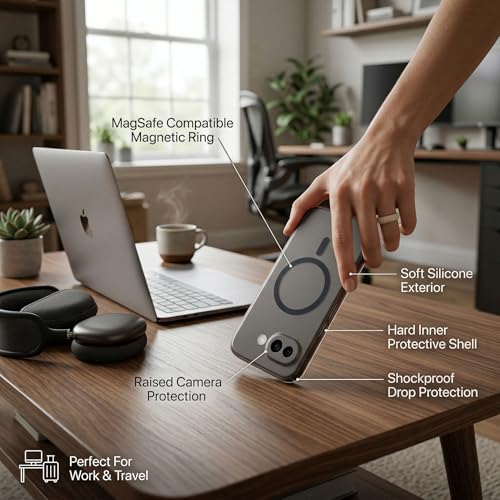 Image of amazon basics Luxury Paper Thin Back Case Cover for Google Pixel 10A 5G | Matte Finish | Compatible with magsafe | (Black, Google Pixel 10A 5G)