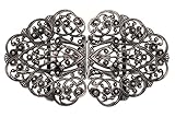 Hartmann-Knöpfe Filigrane und Zauberhafte Silber Trachten Schürzen Dirndl Schliesse Schnalle Metall 90mmx50mm (1 Stück)