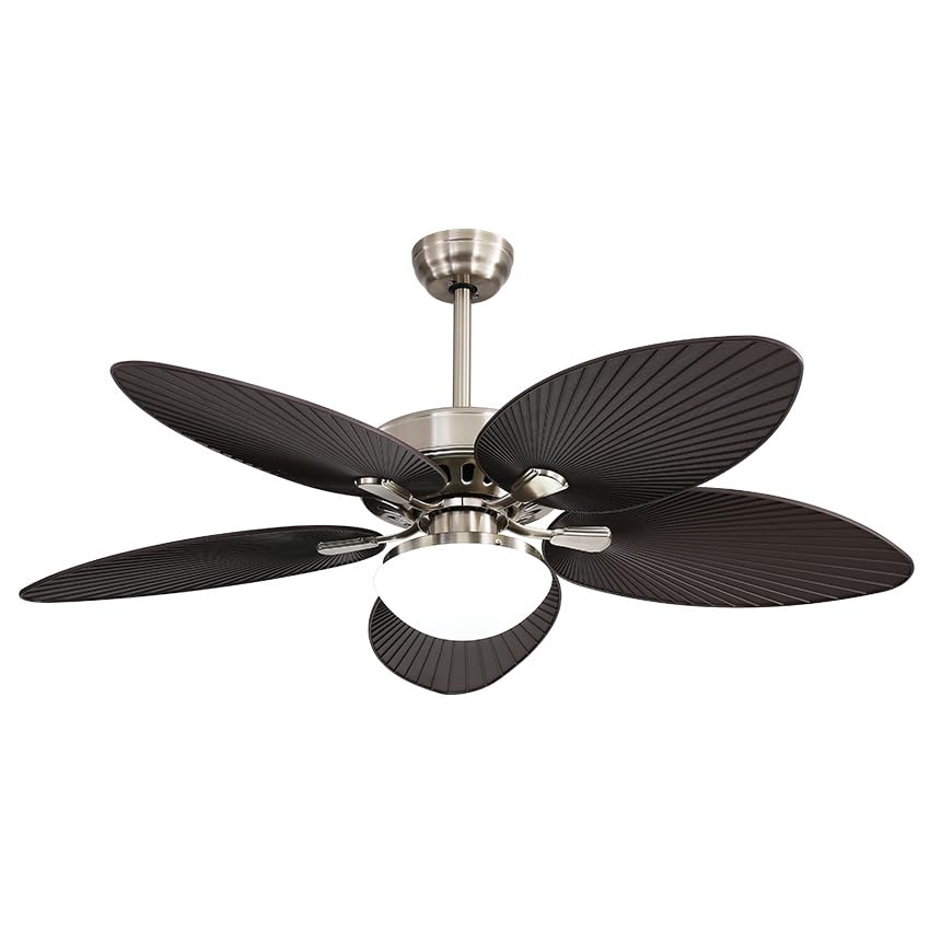 Eden pulse Ventilador DC 24W, 5 aspas, 6 velocidades, 2950 lm, control remoto, memoria y temperatura ajustable 3000-4000-6000K, ideal para climatización.