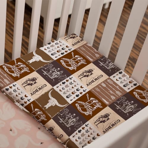 Image of Western Blanket, Western Decor for Nursery Room, Baby Blankets for Boys Girls, Cowboy Baby Blankets, Western Baby Stuff, Soft Warm Lightweight Nursery Bed Blanket for Newborn Toddlers (01, 30x40 in)