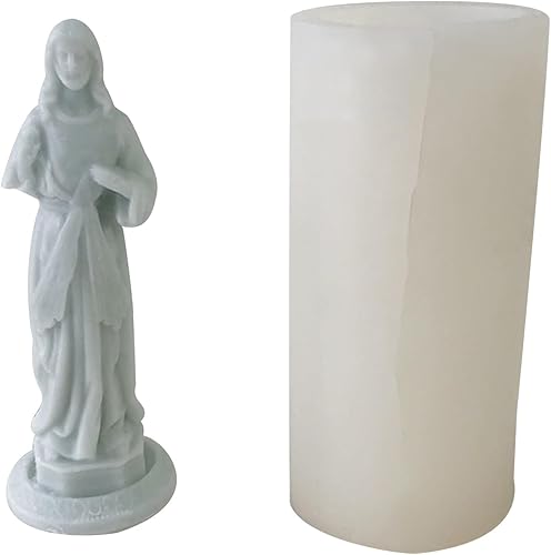 Miniatura 5 de Molde de silicona 3D Virgen María para hacer velas, hecho a mano, molde de resina para manualidades, molde de jabón de chocolate