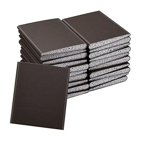 30Pcs Door Corner Seals Exterior Self-Adhesive Door Frame Seal Corner Foam Door Frame Seal Draft Stopper Corner Seal Pads with Adhesive for Isolation of Noise and Weather Stripping (Brown) Cover