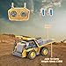 Wdexual Remote Control Dump Truck - RC Dump Truck Toys with Lights and Sounds 1/24-7 Channel Construction Vehicle Toys for Kids Boys Age 6-8
