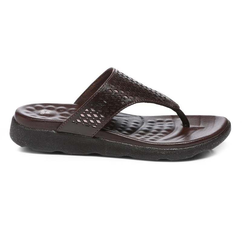 Image of Stylish Brown Lightweight Premium Soft Orthopedic Summer Casual Slippers for Women