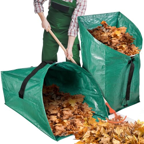 2 Pack 60 Gallon Leaf Collector,Collapsible Lawn & Leaf Bag,Heavy