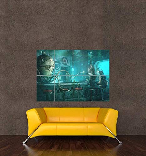 Doppelganger33 LTD Underwater Bar Octopus Steampunk Wall Art Multi Panel Poster Print 47x33 inches steampunk buy now online Doppelganger33 LTD Underwater Bar Octopus Steampunk Wall Art Multi Panel Poster Print 47x33 inches steampunk buy now online