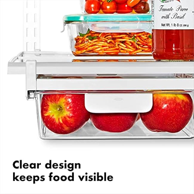 OXO Good Grips Fridge Undershelf Drawer 10 in - for Deli Meat, Cheese, Produce and More