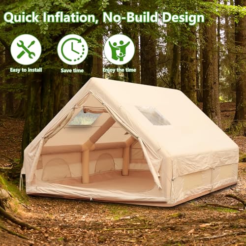 Carpa inflable para camping 4 estaciones 8 personas 420D miniatura 4