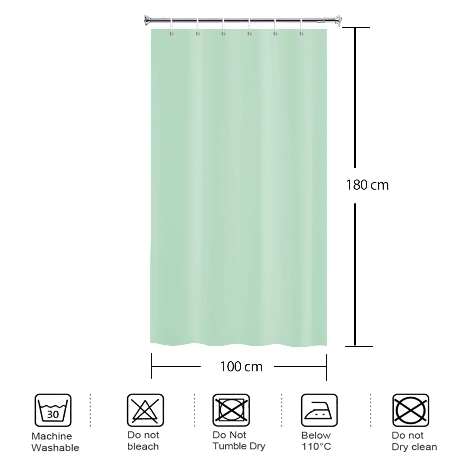 Tenda Doccia Trasparente YISURE 200x240 Cm - Impermeabile Con Magnet, Facile Da Pulire