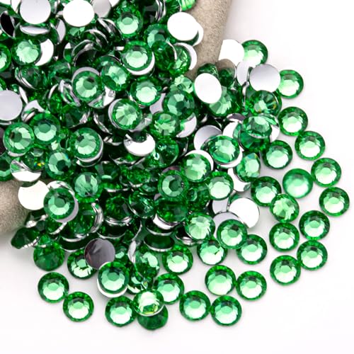 Light Green Rhinestones Bulk, 5000PCS Flat Back Round Jelly AB Rhinestones Non-Hotfix Crystal Gems Wholesale for Crafts Makeup Nails Face Tumblers Clothes Shoes Handmade Decoration 5mm