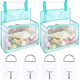 2 Pieces Bath Toy Organizer Baby Bathtub Toy Organizer Extra Large Opening Bath Toys Mesh Multiple W