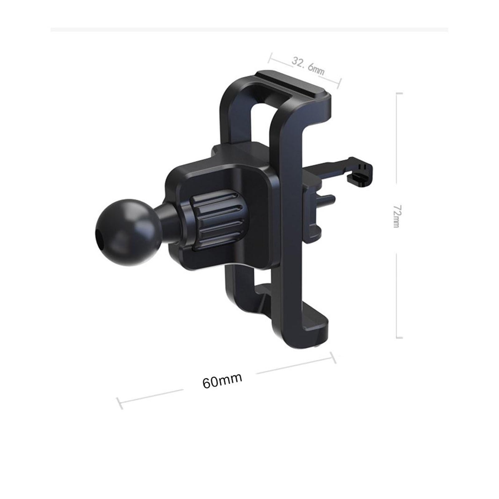 Supporto universale per bocchette dell'aria per auto, con clip, supporto per cellulare, base a sfera da 17 mm, per gancio di uscita dell'aria per auto, accessori, staffe GPS