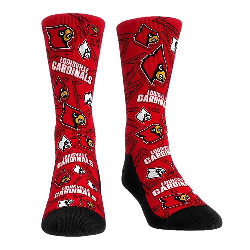 Rock 'Em NCAA Louisville Cardinals - Microdot All Over Socks (L-XL)
